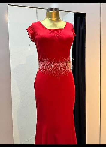 s Beden kırmızı Renk Balık elbise 