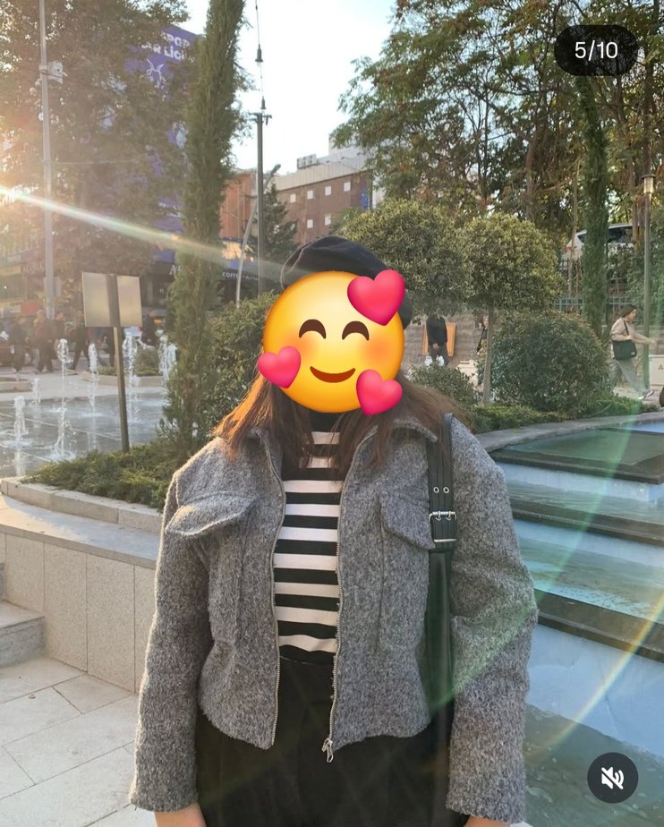 Gri Midi Kadın Yün Ceket - Görsel 2