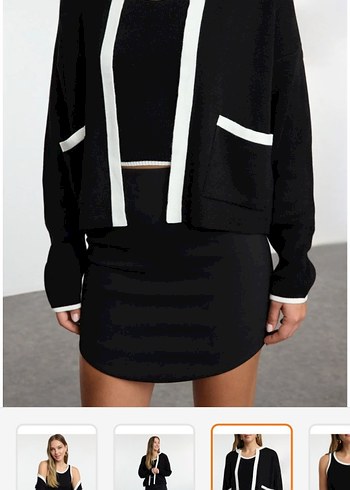 Siyah Mini Hırka - Görsel 4