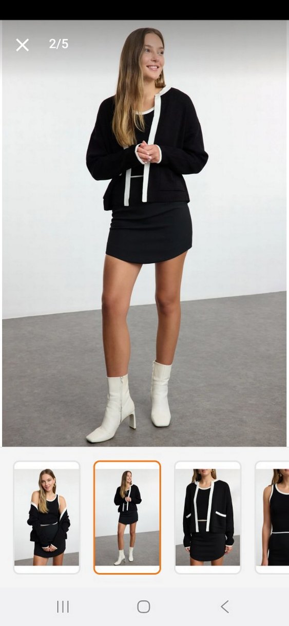 Siyah Mini Hırka - Görsel 2