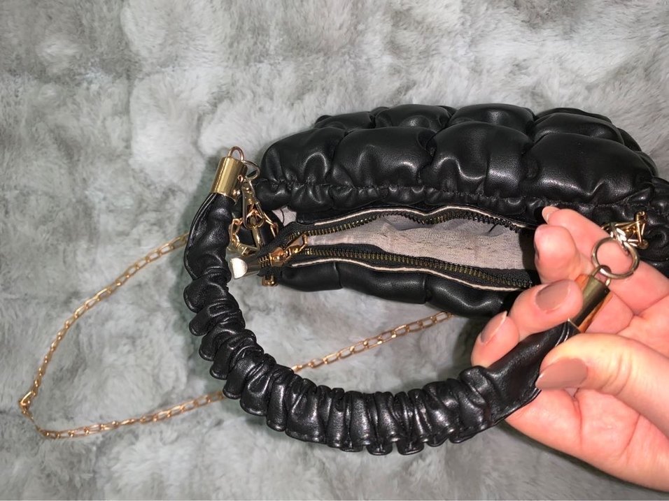 Siyah Deri Çanta - Görsel 5