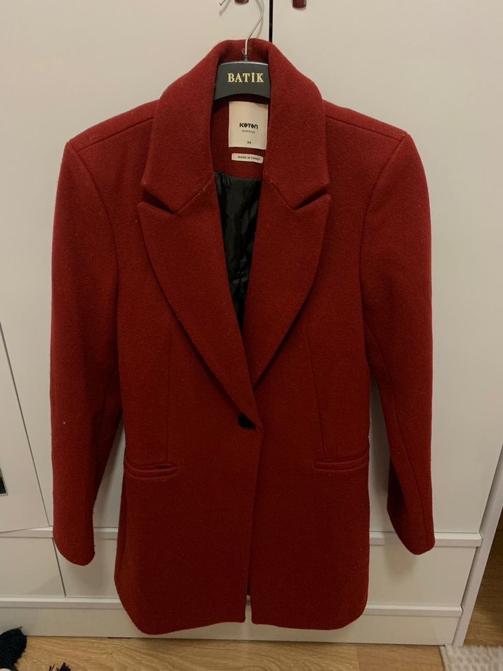 Koton Bordo Kadın Kaban - Görsel 2