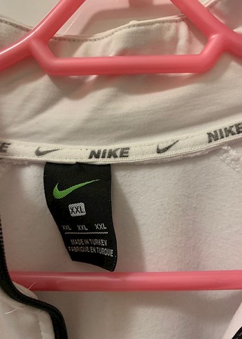 Beyaz Nike Fermuarlı Spor Ceket - Görsel 4