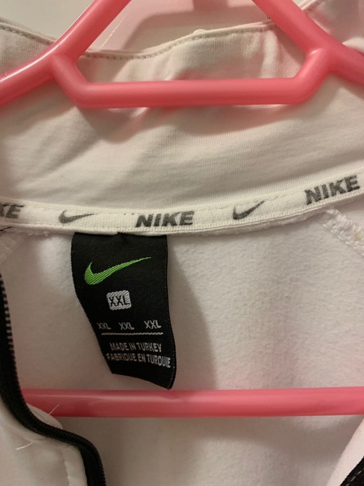 Beyaz Nike Fermuarlı Spor Ceket - Görsel 4