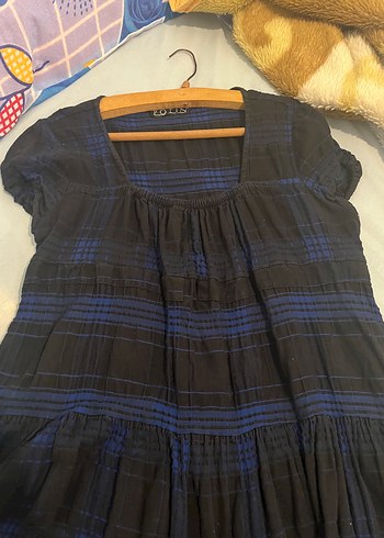 Siyah Kareli Midi elbise - Görsel 2