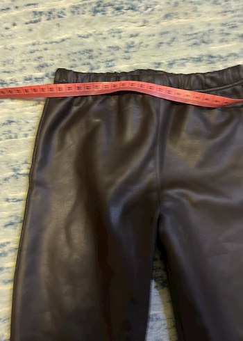 Deri Pilili Midi Kadın Pantolon - Görsel 5