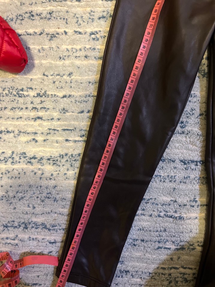 Deri Pilili Midi Kadın Pantolon - Görsel 4