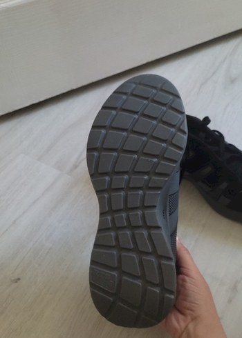 43 Beden siyah Renk Siyah Bağcıklı Erkek Spor Sneaker