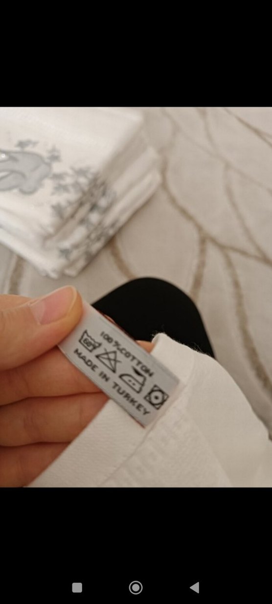 taşlı Nakışlı Beyaz Havlu çeyizlik - Görsel 2