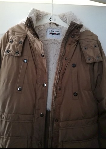 LC Waikiki Düğmeli Bej Kadın Midi Mont