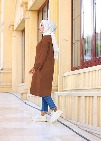 m Beden Kiremit Oversize Tunik 
