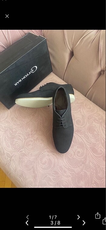 45 numara Cotton Bar siyah ayakkabı - Görsel 6