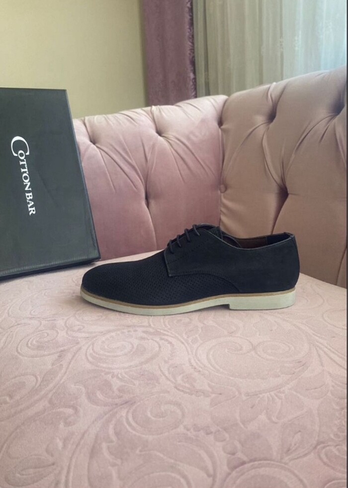 45 numara Cotton Bar siyah ayakkabı - Görsel 4