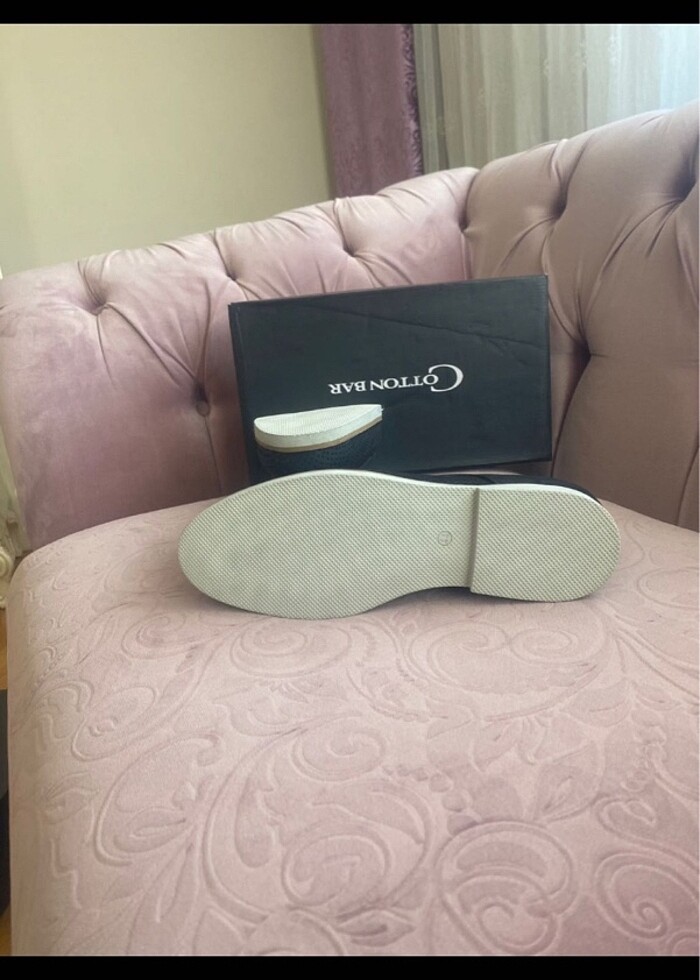 45 numara Cotton Bar siyah ayakkabı - Görsel 5