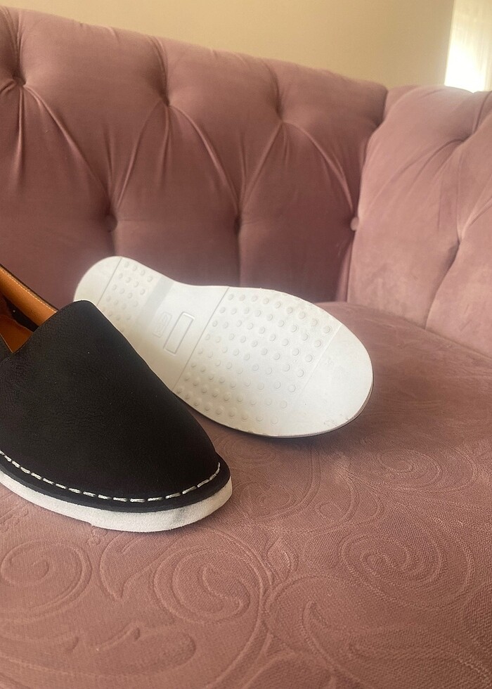 41 numara Tergan siyah Espadril - Görsel 2