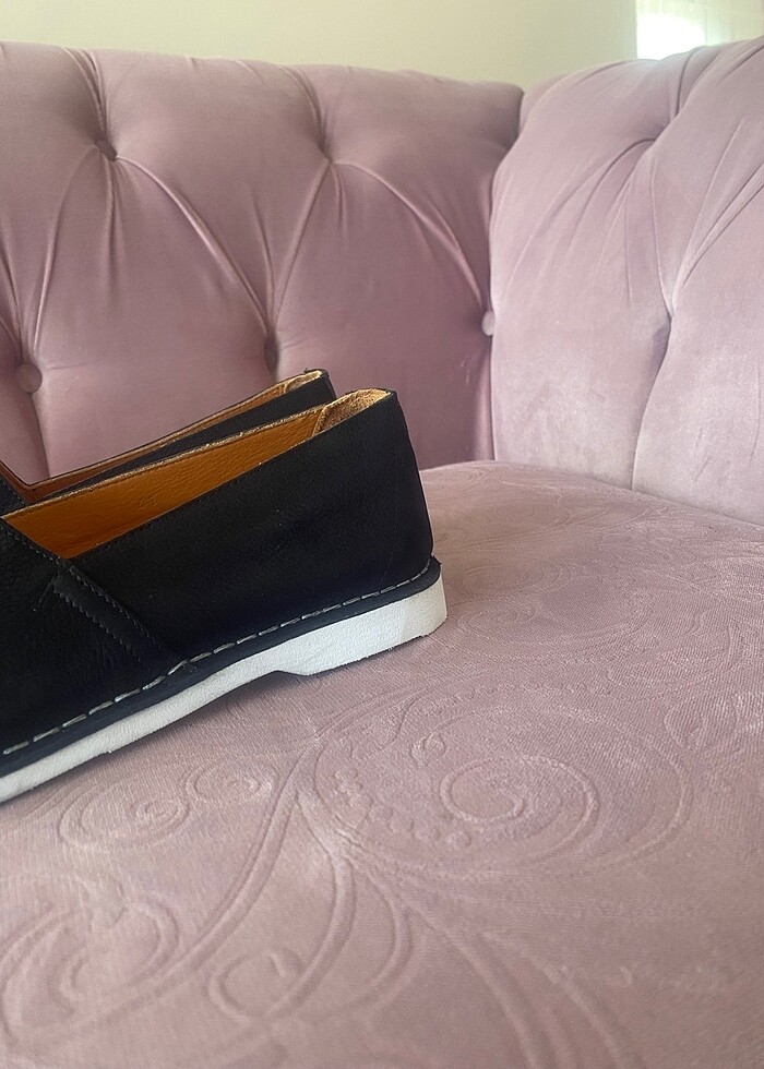 41 numara Tergan siyah Espadril - Görsel 3