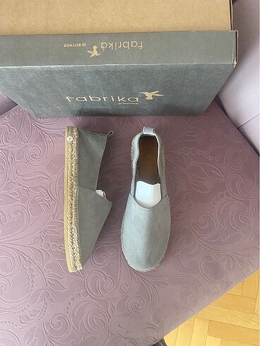 40 numara fabrika gri Espadril - Görsel 9