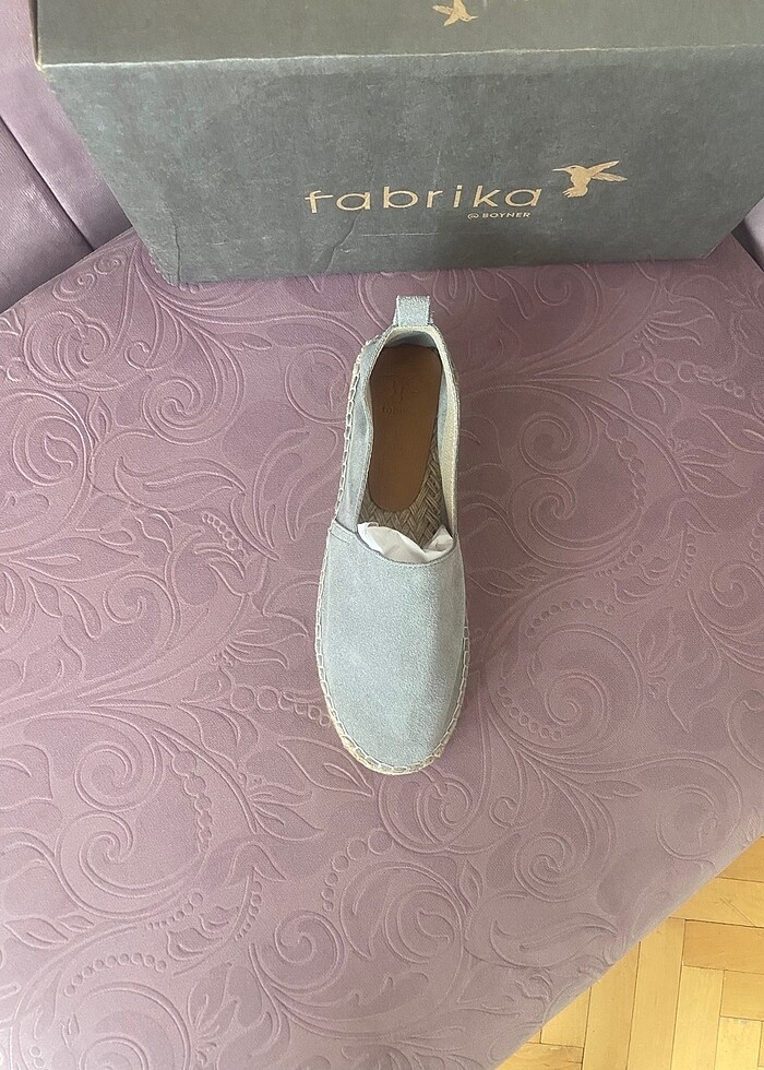 40 numara fabrika gri Espadril - Görsel 2