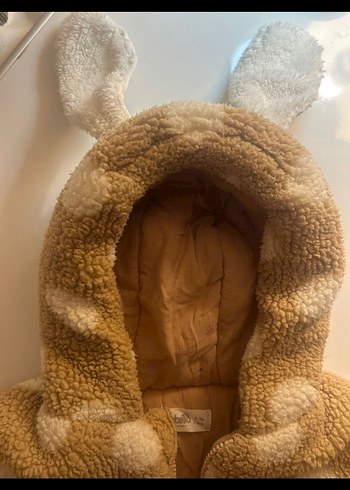 Camel rengi Puantiye Desenli Bebek Montu - Görsel 4