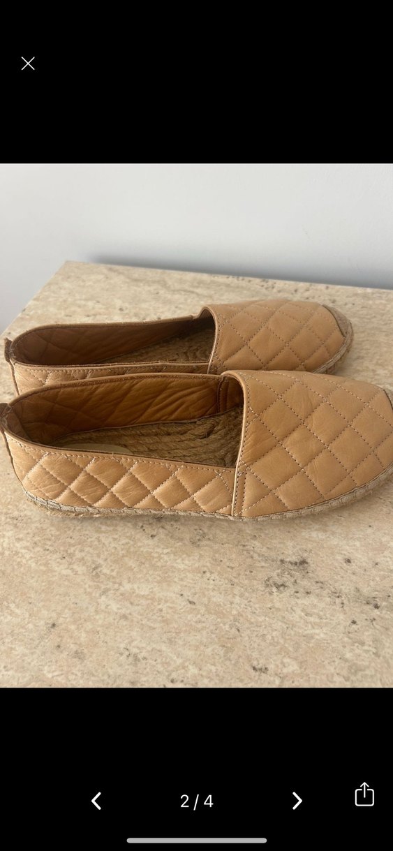 Bej Deri Kadın  Espadril - Görsel 2