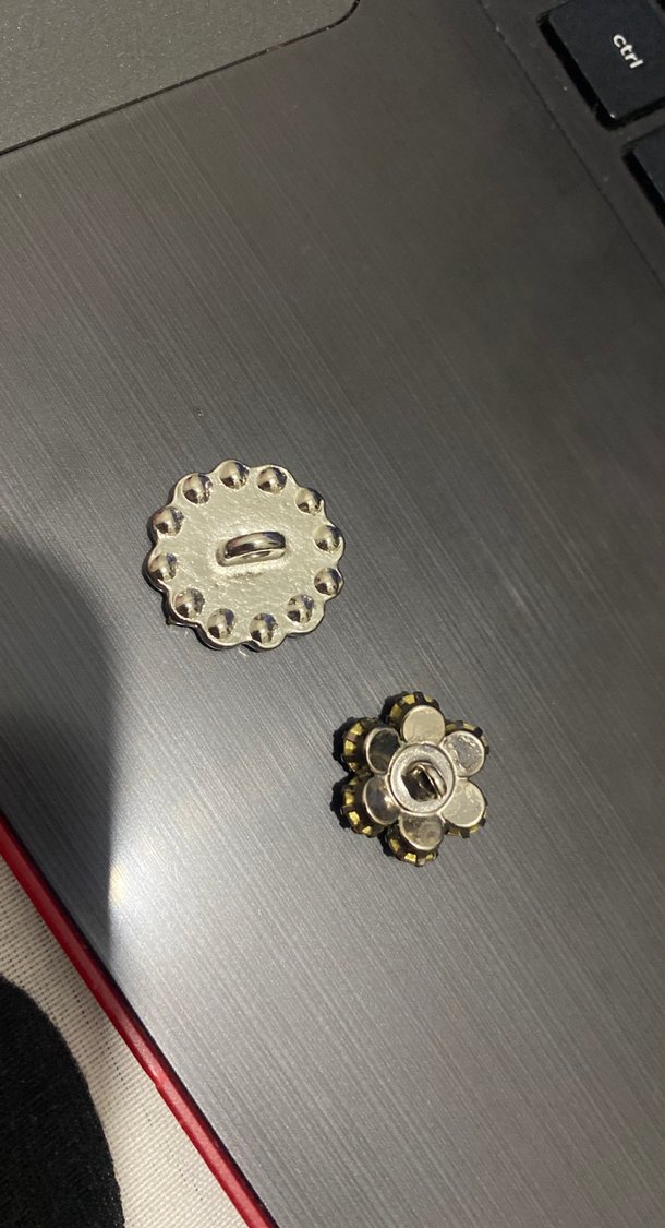 Taşlı Çiçek Desen Düğmeler - Görsel 2