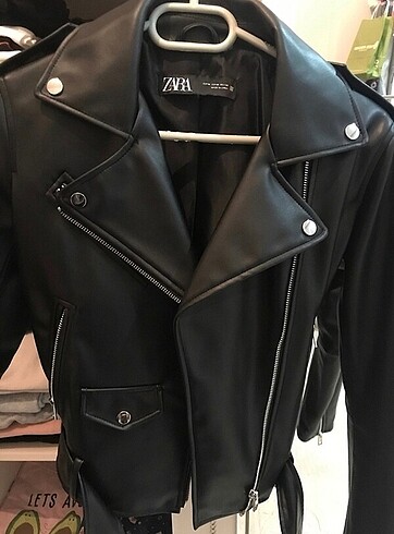 Zara Siyah Bayan Deri Ceket