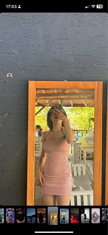 Bershka Zara pembe elbise