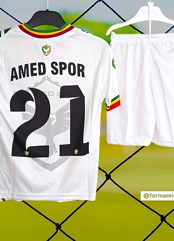 Nike AMEDSPOR FK ÖZEL TASARIM KARTAL DESENLİ ÇOCUL FORMASI ve ŞORT