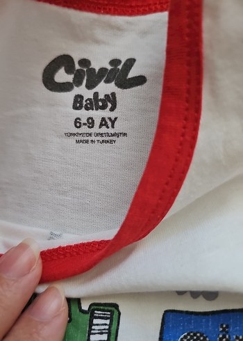 6 Ay Beden gri Renk Baskılı Gri Erkek Bebek Kolsuz Takım