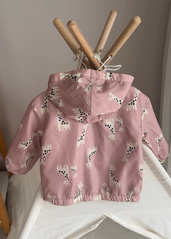 Kız Çocuk Pembe Kapüşonlu Desenli Yağmurluk H&M - Görsel 6