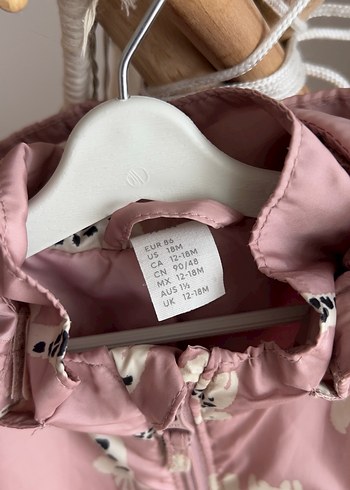 Kız Çocuk Pembe Kapüşonlu Desenli Yağmurluk H&M - Görsel 5