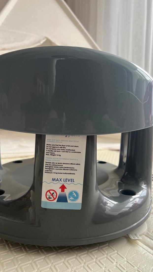Gri Babyjem Bebek Mama Sandalyesi Banyo Oturağı - Görsel 5