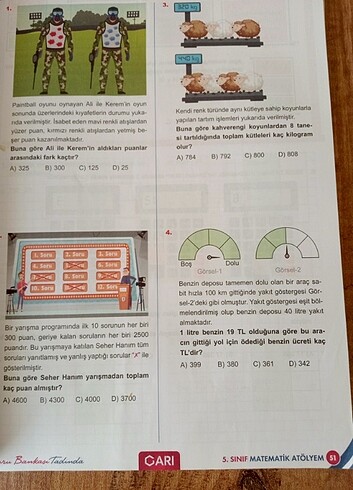  Atolyem 5.sinif matematik test kitabı...