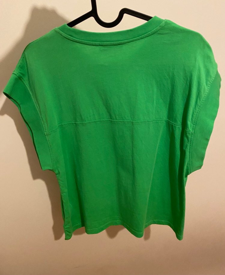 Zara Yeşil Kısa Kollu Basic Kadın Tişört - Görsel 2