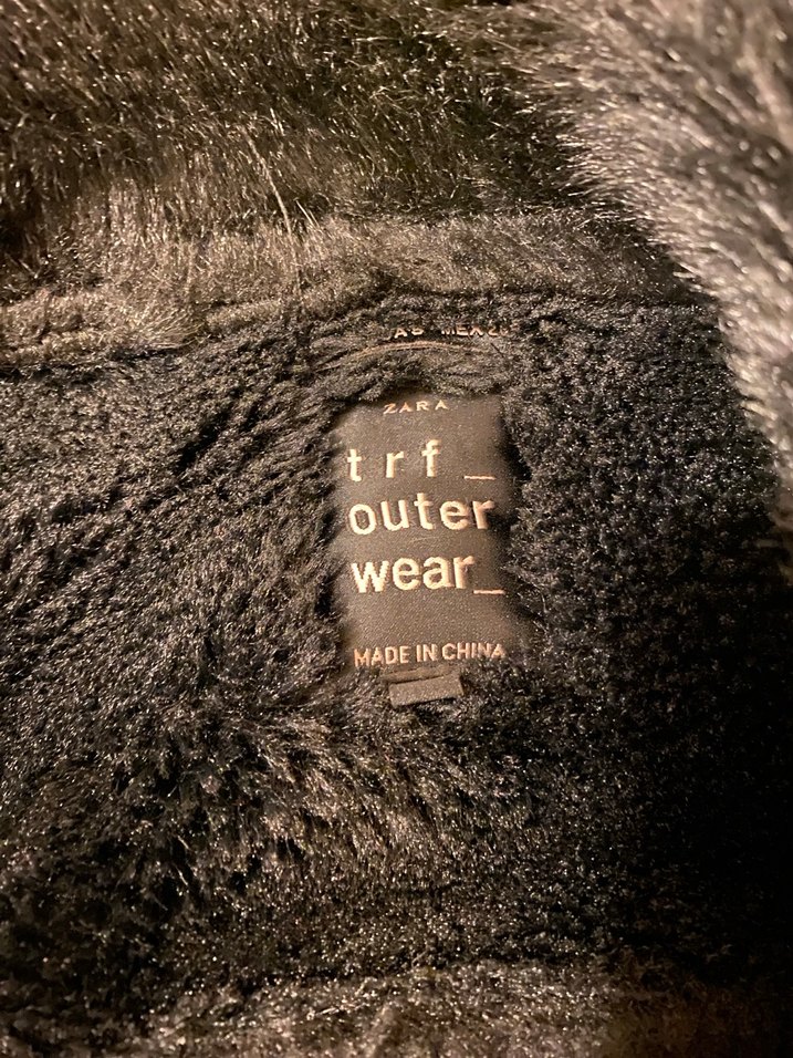 Zara Siyah Süet Kürklü Biker Kadın Ceket - Görsel 3