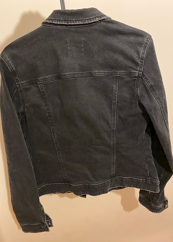 Bershka Füme Düğmeli Kadın Denim Ceket - Görsel 2