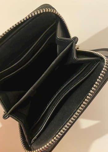 Pull & Bear Siyah Fermuarlı Deri Kadın Cüzdanı - Görsel 4
