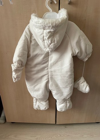 Beyaz Kürklü Nakışlı  Bebek Tulumu - Görsel 3
