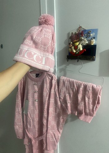 11-12 Yaş Beden pembe Renk Pembe Triko Kız Elbise Uzun Kollu