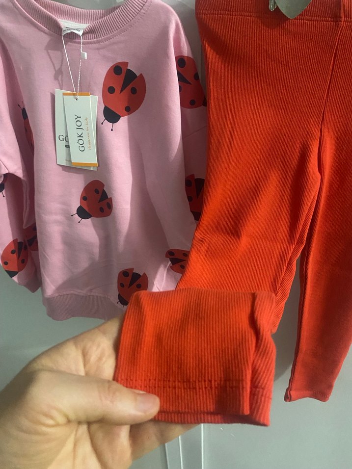 Uğur böceği baskılı tayt takım - Görsel 4