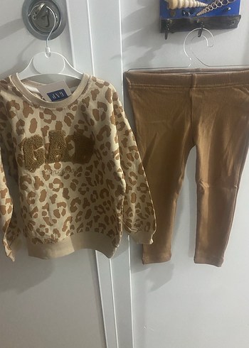 Kızlar için Leopar Desenli Puff Sweatshirt - Görsel 4