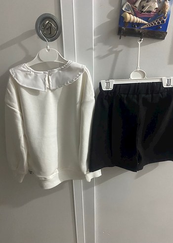 Beyaz Kiraz Baskılı Kız etek takın - Görsel 8