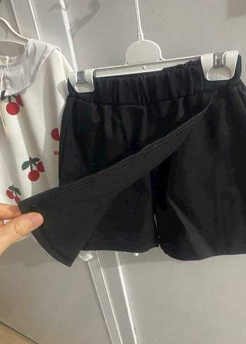 Beyaz Kiraz Baskılı Kız etek takın - Görsel 4