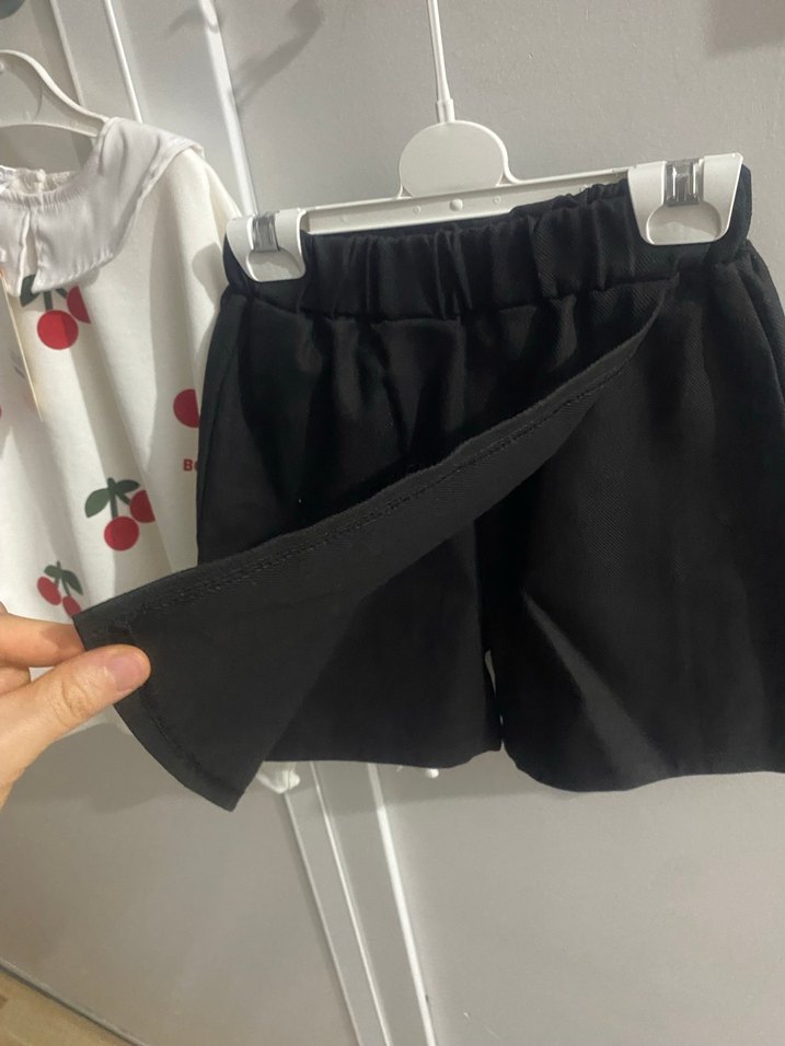 Beyaz Kiraz Baskılı Kız etek takın - Görsel 4