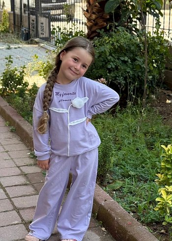 Kız Çocuk Lila Eşofman - Görsel 3