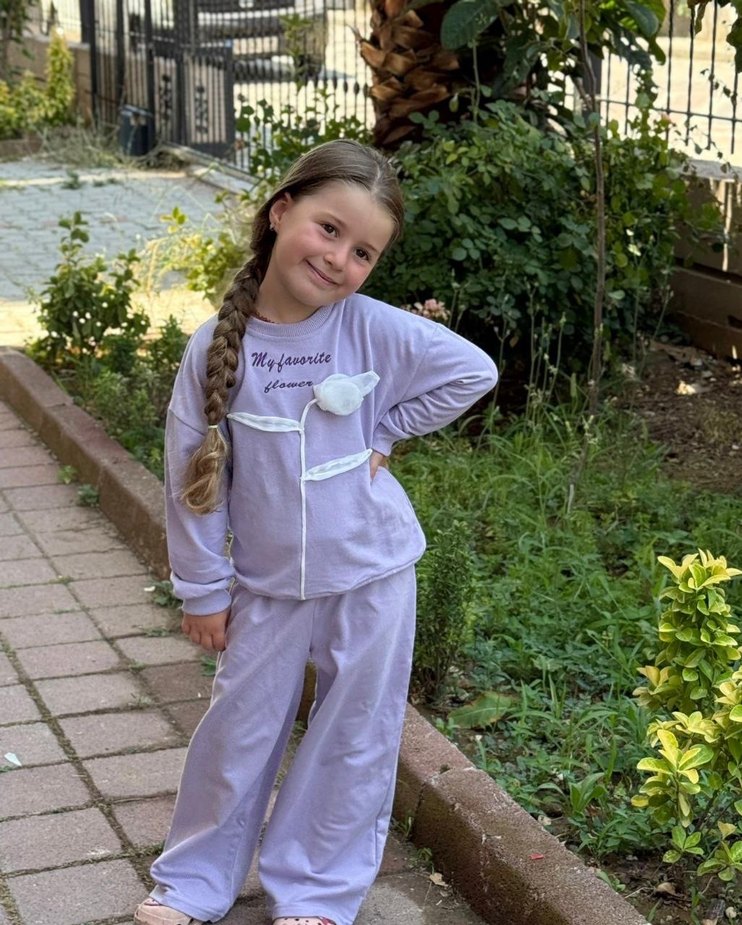 Kız Çocuk Lila  Eşofman - Görsel 3