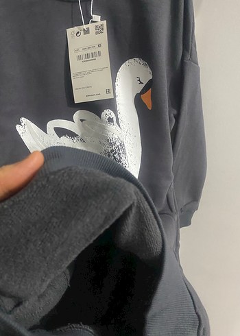 Kız Çocuk Gri Uzun Kollu Örme Elbise - Görsel 5