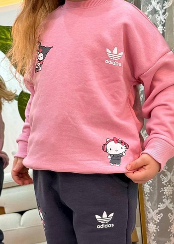 Kızlar için Pembe Baskılı eşofman takımı - Görsel 7