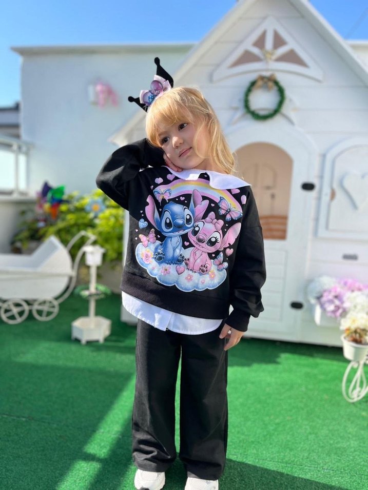 Kuromi Kız Sweatshirt ve Pantolon - Görsel 3