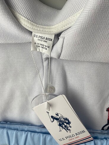10 Yaş Beden beyaz Renk Polo şort takım